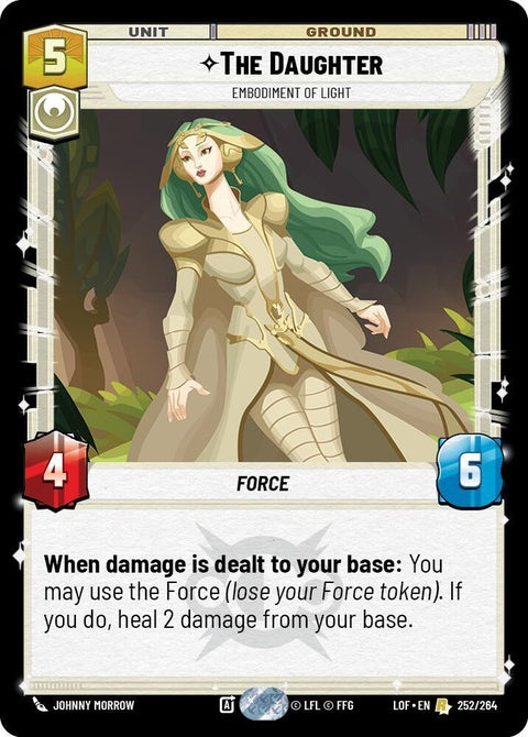 Star Wars Unlimited The Daughter (252) card featuring The Daughter, a powerful Force entity, from the Star Wars Unlimited trading card game