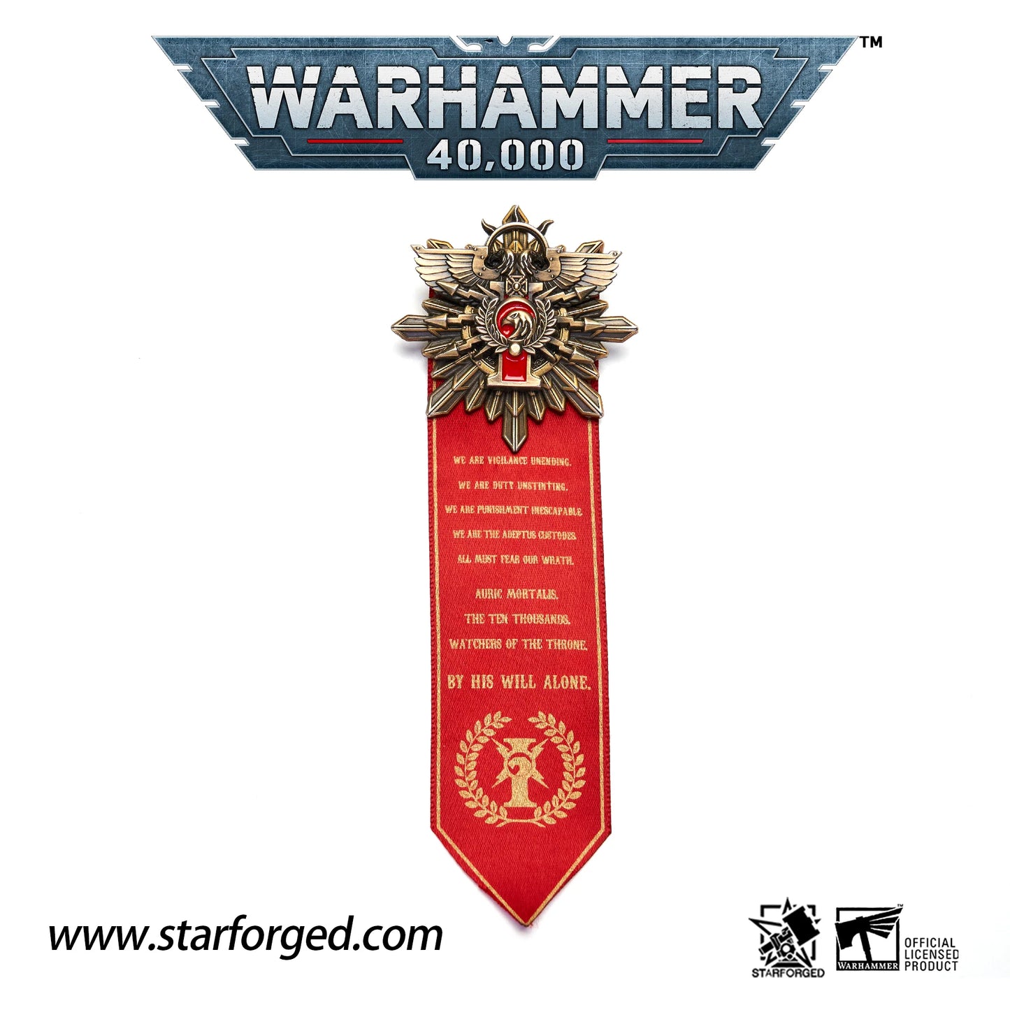 Mark of the Ten Thousand Golden Legion Adeptus Custodes Warhammer 40K Merchandise Pin Badge