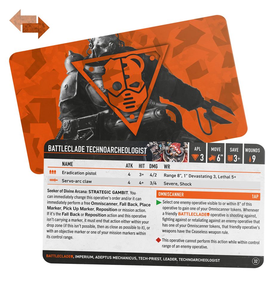 Battleclade Datacards