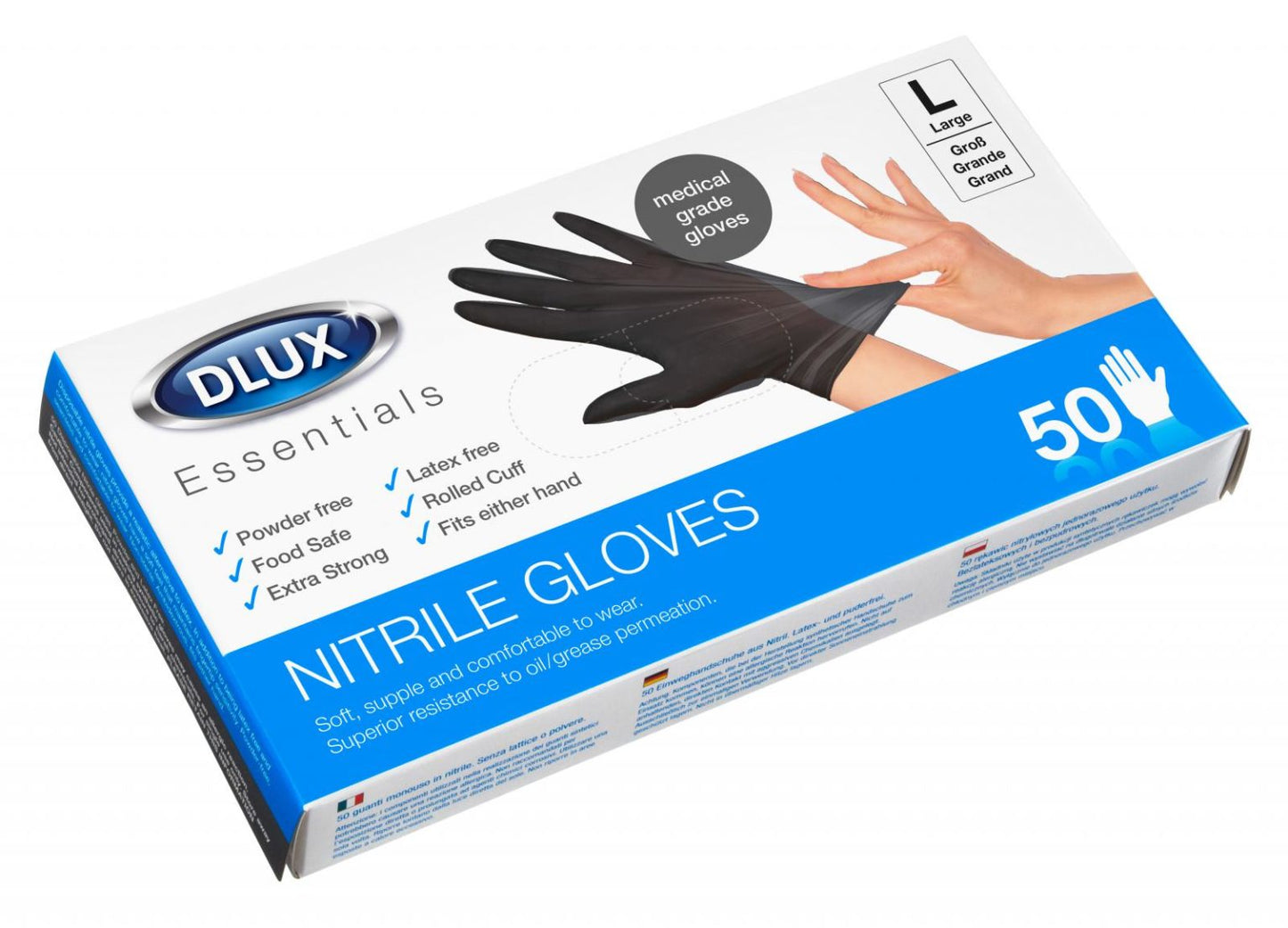 Disposable Gloves Nitrile Vinyl Latex Strong Box 50
