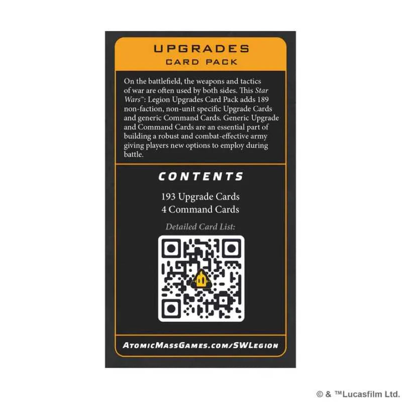Star Wars Legion - Upgrades Card Pack