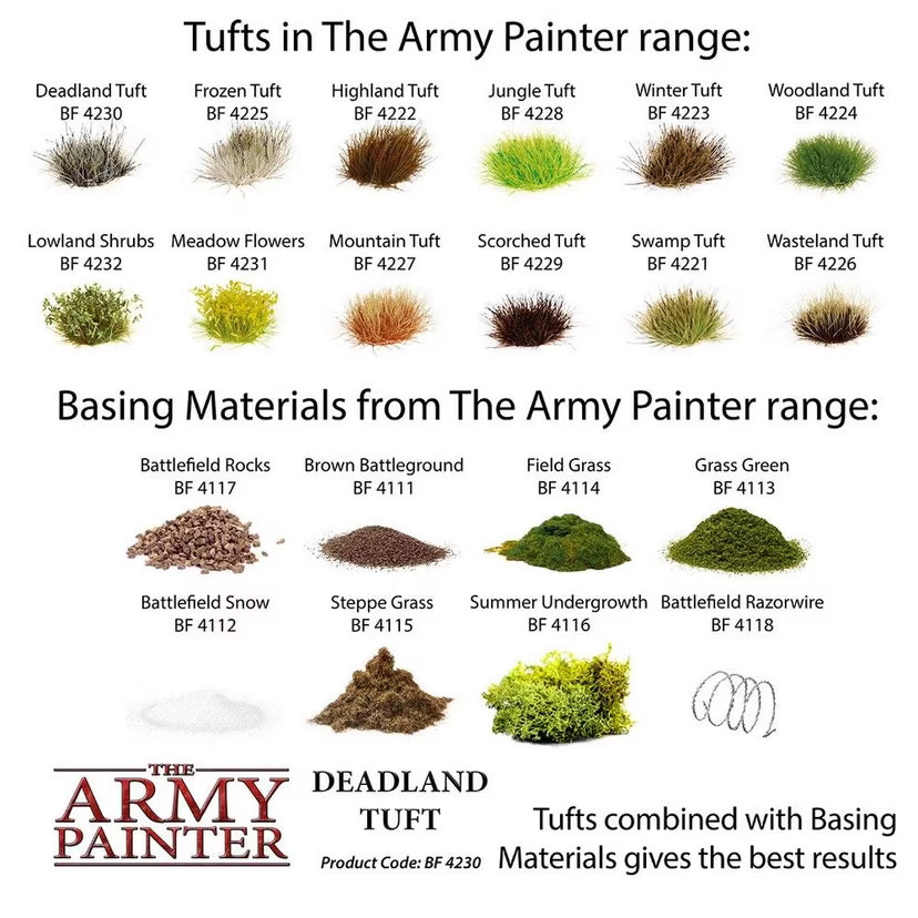 The Army Painter Deadland Tuft — Basing Tufts for Miniatures (77 Tufts)