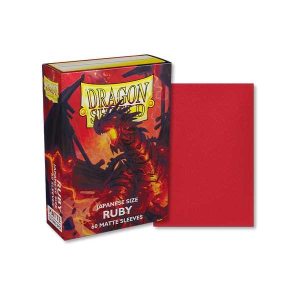 Dragon Shield Japanese Size Card Sleeves Matte Ruby (60)