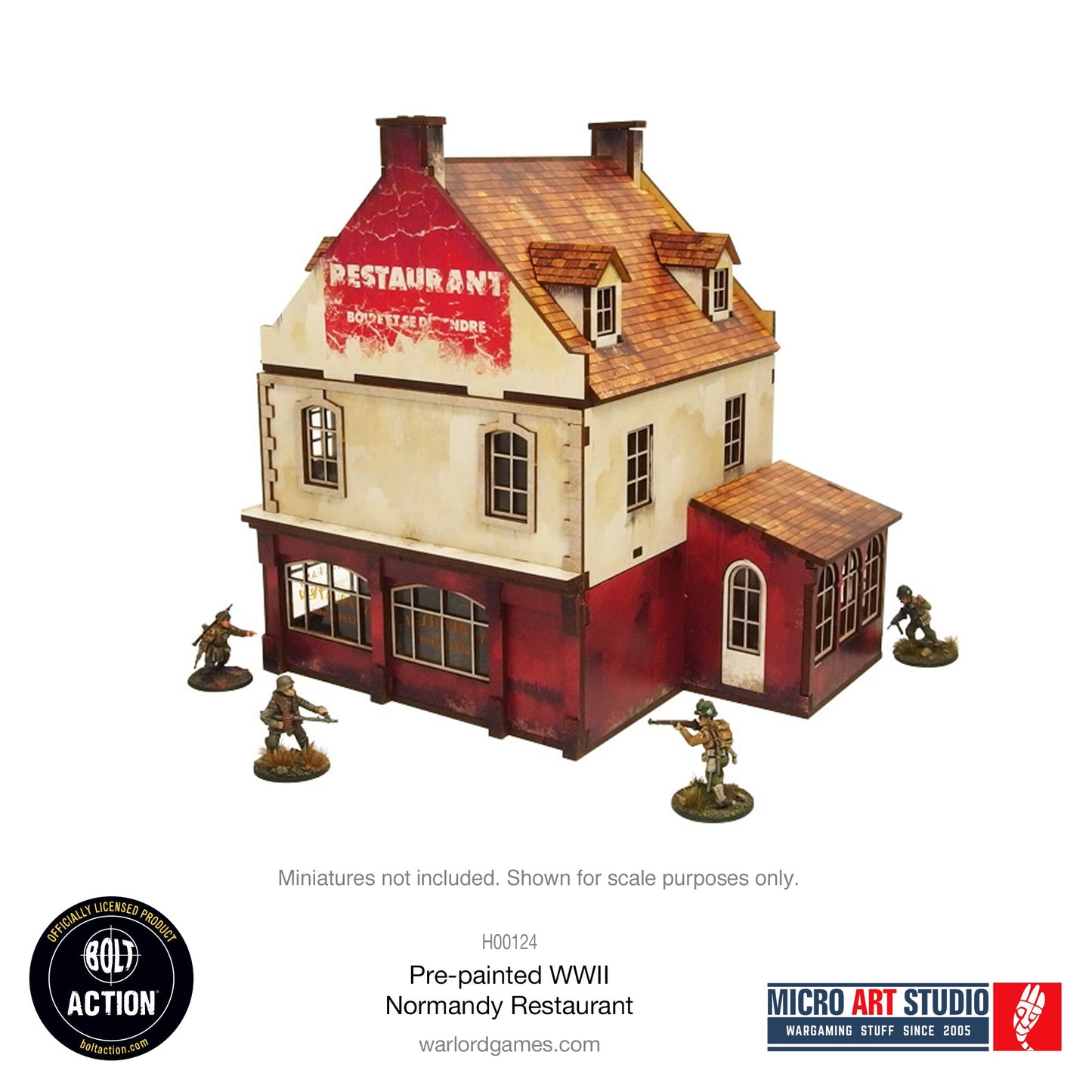 Micro Art Studio: Pre-painted WW2 Normandy Restaurant