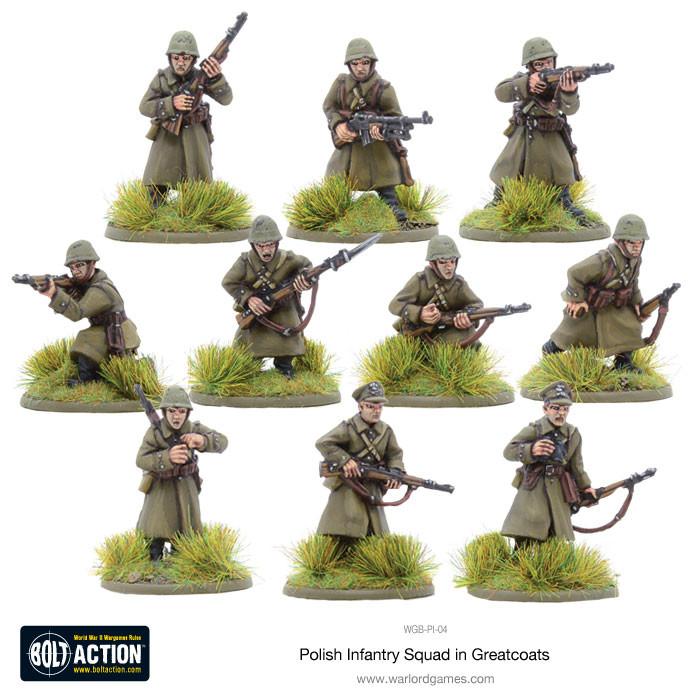 Polish Infantry Squad In Greatcoats