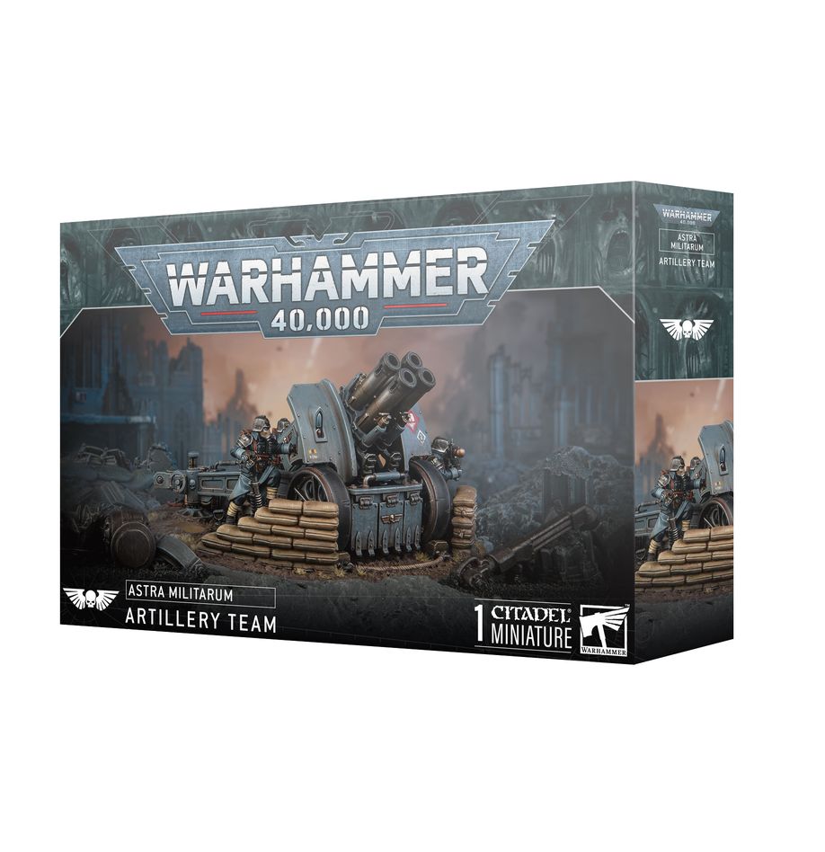 Partisan Games UK - Death Korps of Krieg Artillery Team Warhammer 40K - Games Workshop Plastic Artillery Kit for Astra Militarum Army - 1 Model with 4 Weapon Options