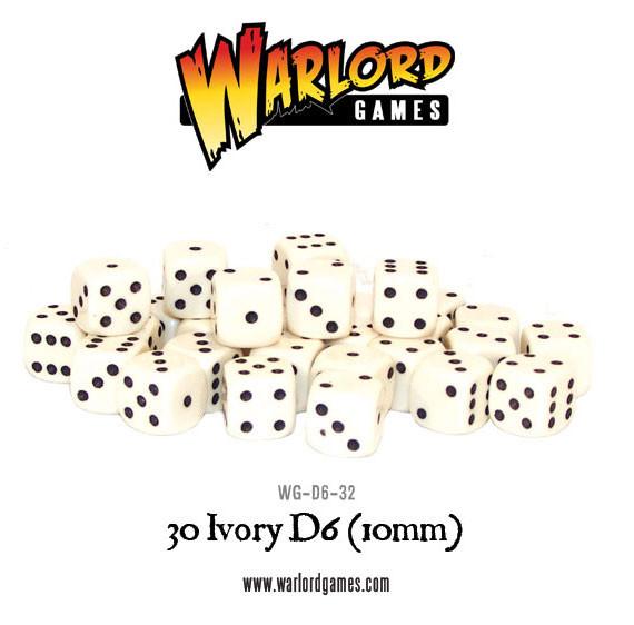 Spot dice 10mm - Ivory (30)