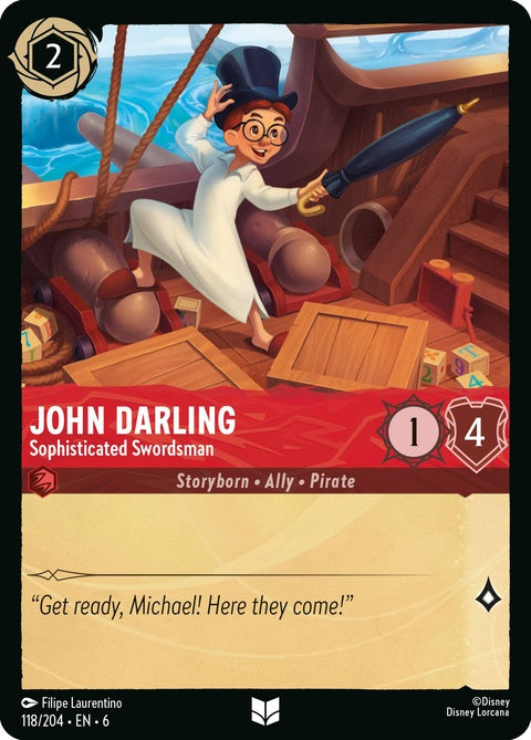 Disney Lorcana John Darling - Sophisticated Swordsman (118)