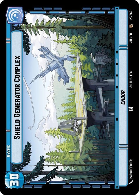 Star Wars Unlimited Shield Generator Complex // Shield (20 // T04) TCG card featuring base and shield artwork