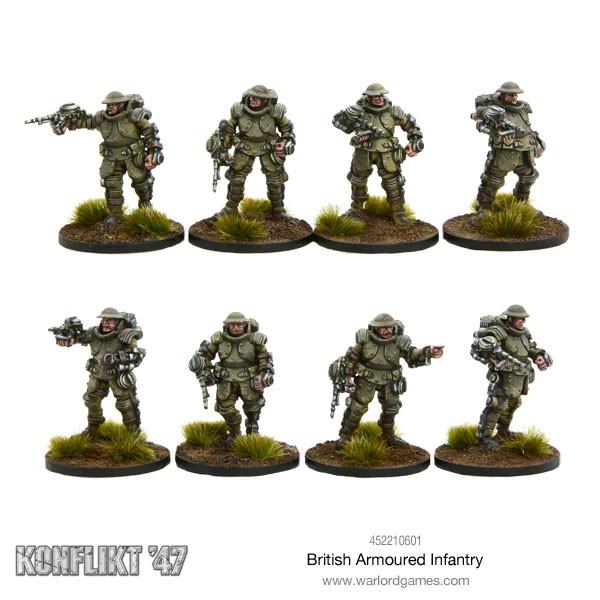 Konflikt '47: British Armoured Infantry Section – Galahad Suits