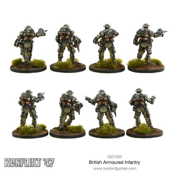 Konflikt '47: British Armoured Infantry Section – Galahad Suits