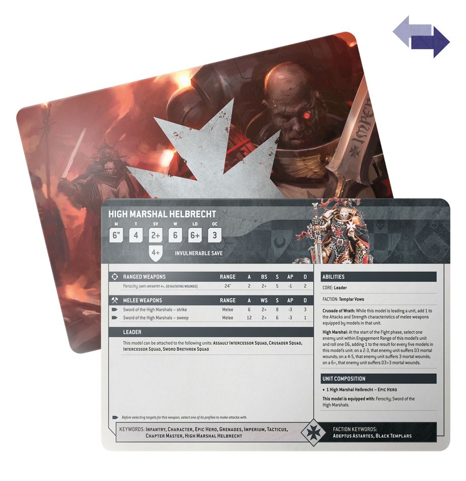 Datasheet Cards: Black Templars   Partisan Games