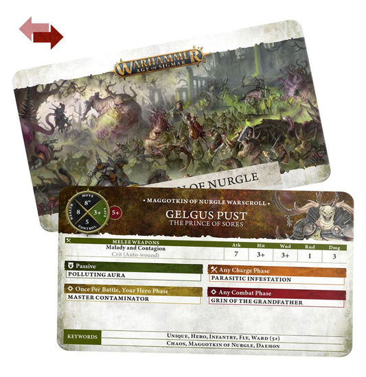 Maggotkin Of Nurgle Warscroll Cards