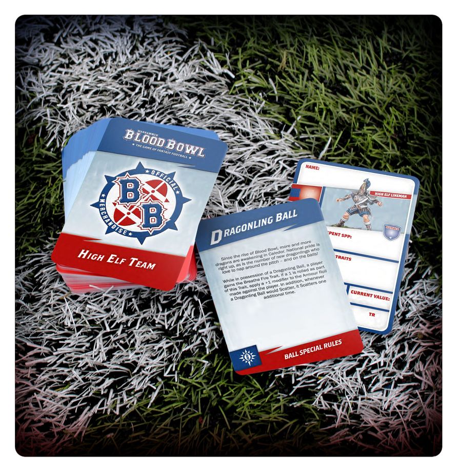 Warhammer Blood Bowl: High Elf Team Reference Cards