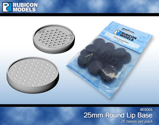 Rubicon 25mm Round Bases- 1 Pack Of 25 Bases