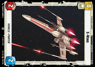 Star Wars Unlimited Shield Generator Complex // X-Wing (20 // T02) double-sided card showing a shield generator complex base and an X-Wing starfighter from the Star Wars Unlimited trading card game