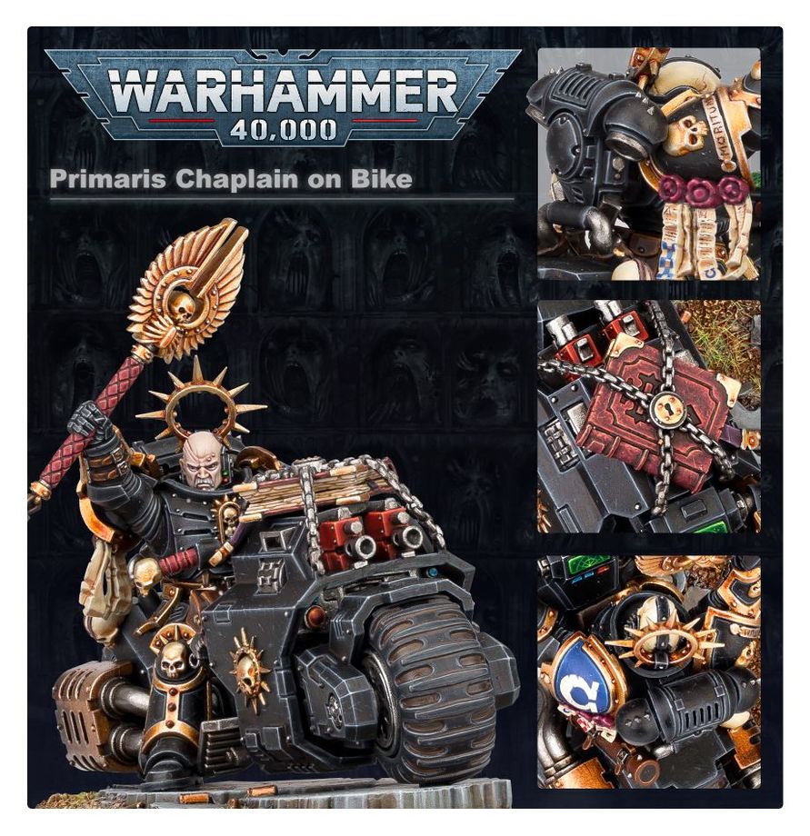 Warhammer 40K Space Marines Primaris Chaplain on Bike – Games Workshop