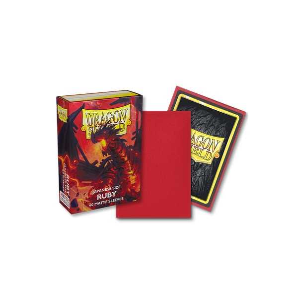 Dragon Shield Japanese Size Card Sleeves Matte Ruby  (60)