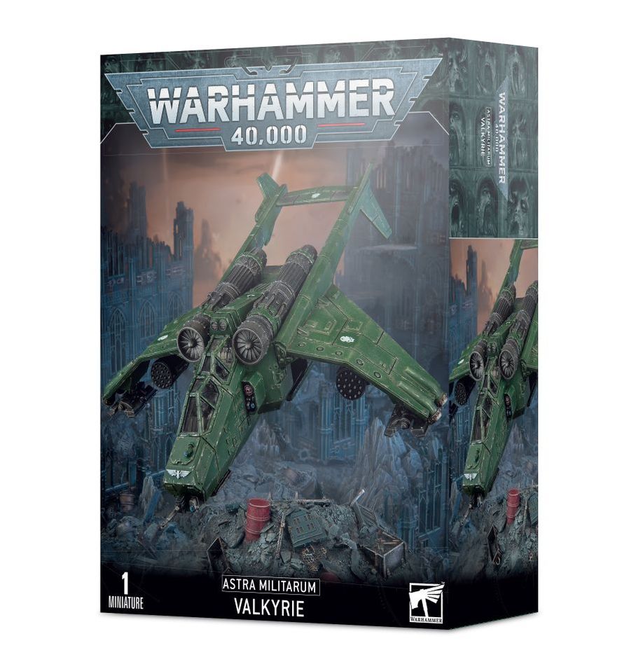 Astra Militarum Valkyrie Warhammer 40K plastic aircraft kit – 1 model with troop transport and weapon options from Partisan Games UK small shop
