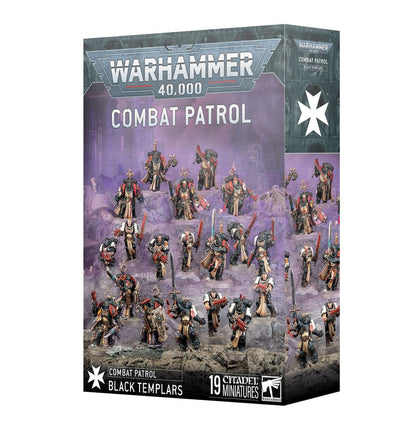 Combat Patrol: Black Templars Warhammer 40K starter box – 19 plastic miniatures including Primaris Crusader Squad and Impulsor from Partisan Games UK small shop