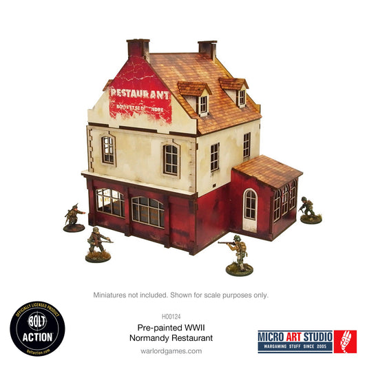 Micro Art Studio: Pre-painted WW2 Normandy Restaurant