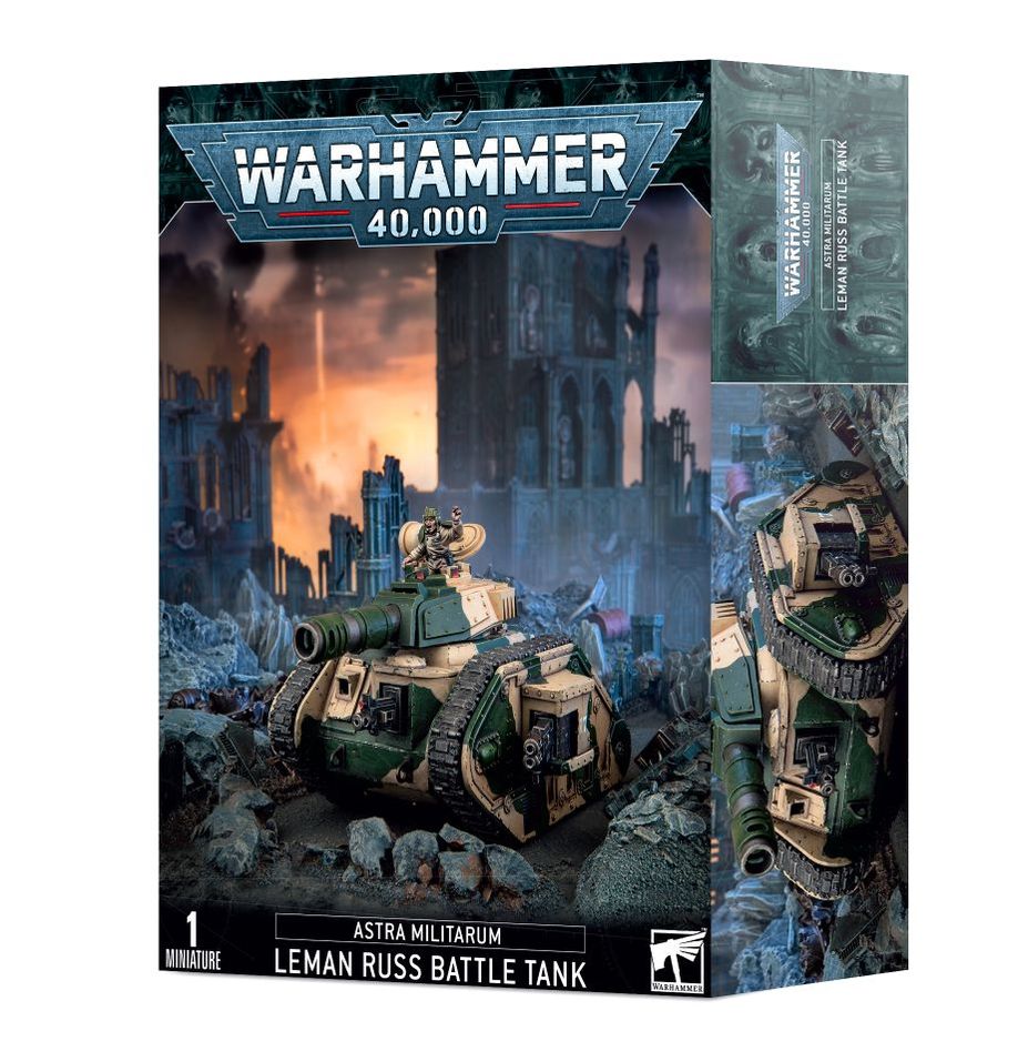 Astra Militarum Leman Russ Battle Tank Warhammer 40K plastic vehicle kit – 1 model with multiple weapon options from Partisan Games UK small shop
