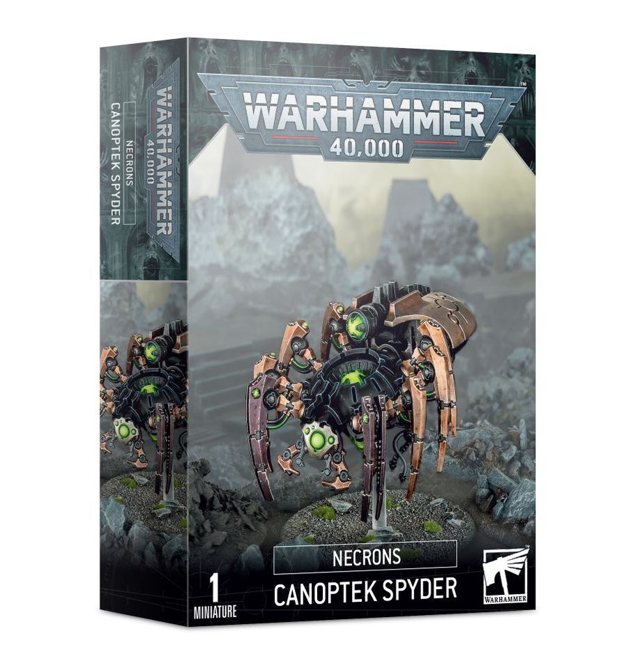 Necrons Canoptek Spyder Warhammer 40K plastic miniatures kit – 1 model with particle beamer from Partisan Games UK small shop