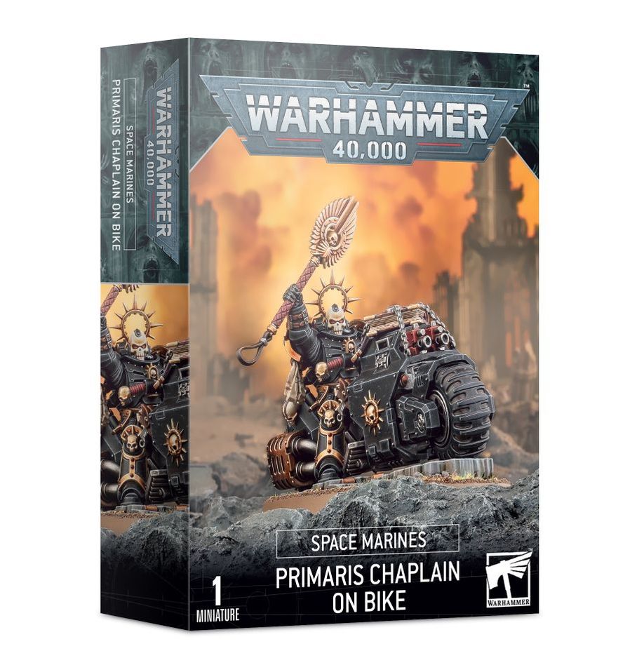 Space Marines Primaris Chaplain On Bike Warhammer 40K plastic character miniature kit – 1 model from Partisan Games UK small shop