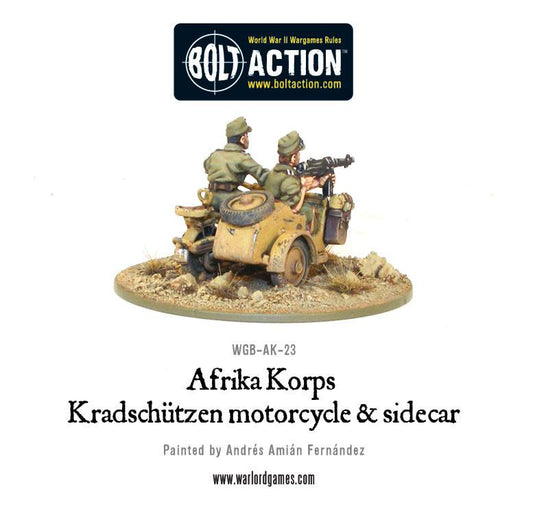 Afrika Korps Kradschutzen Motorcycle & Sidecar