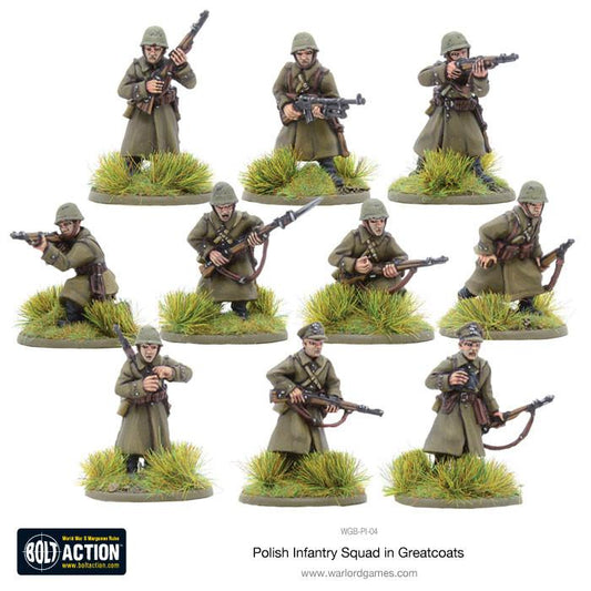 Polish Infantry Squad In Greatcoats