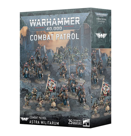 Combat Patrol: Astra Militarum Warhammer 40K starter box – 25 plastic miniatures including Cadian Command Squad, Kasrkin and Attilan Rough Riders from Partisan Games UK small shop