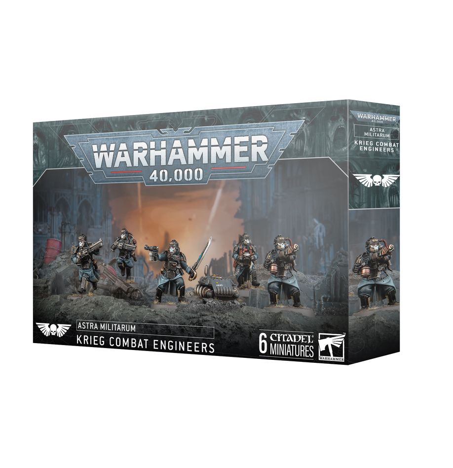 Death Korps of Krieg Combat Engineers Warhammer 40K plastic miniatures kit – 10 sapper models with demolition charges from Partisan Games UK small shop
