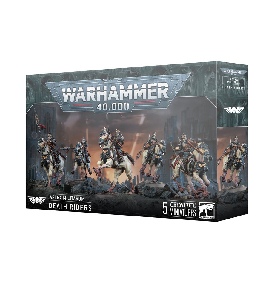 Death Korps of Krieg Death Riders Warhammer 40K plastic cavalry kit – 5 models on gene-enhanced steeds with lance options from Partisan Games UK small shop