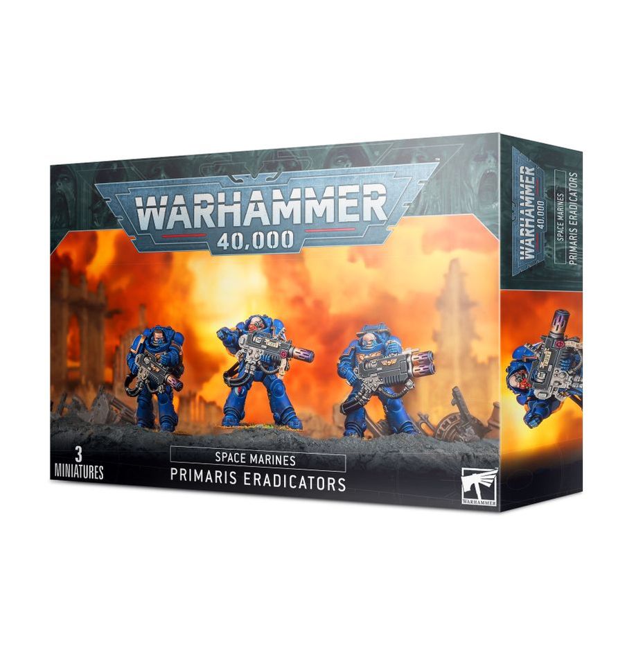 Space Marines Primaris Eradicators Warhammer 40K plastic miniatures kit – 3 models with multi-melta rifles from Partisan Games UK small shop