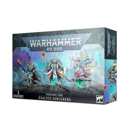 Thousand Sons Exalted Sorcerers Warhammer 40K plastic character kit – 2 models with staff and disc options from Partisan Games UK small shop