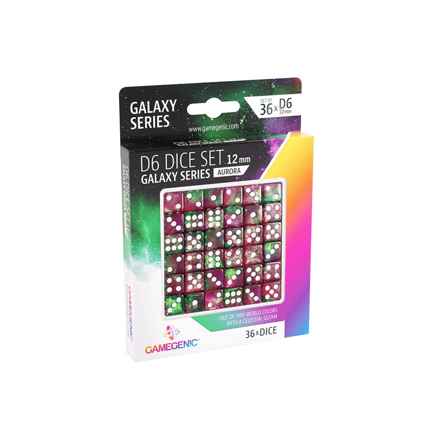 Galaxy Series Aurora D6 Dice Set Set of 36