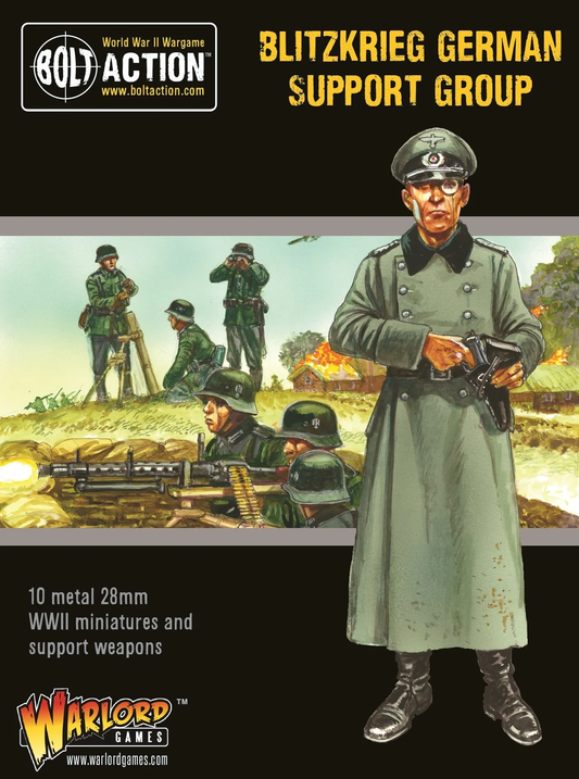 Bolt Action: Blitzkrieg German Support Group (HQ, Mortar & MMG)