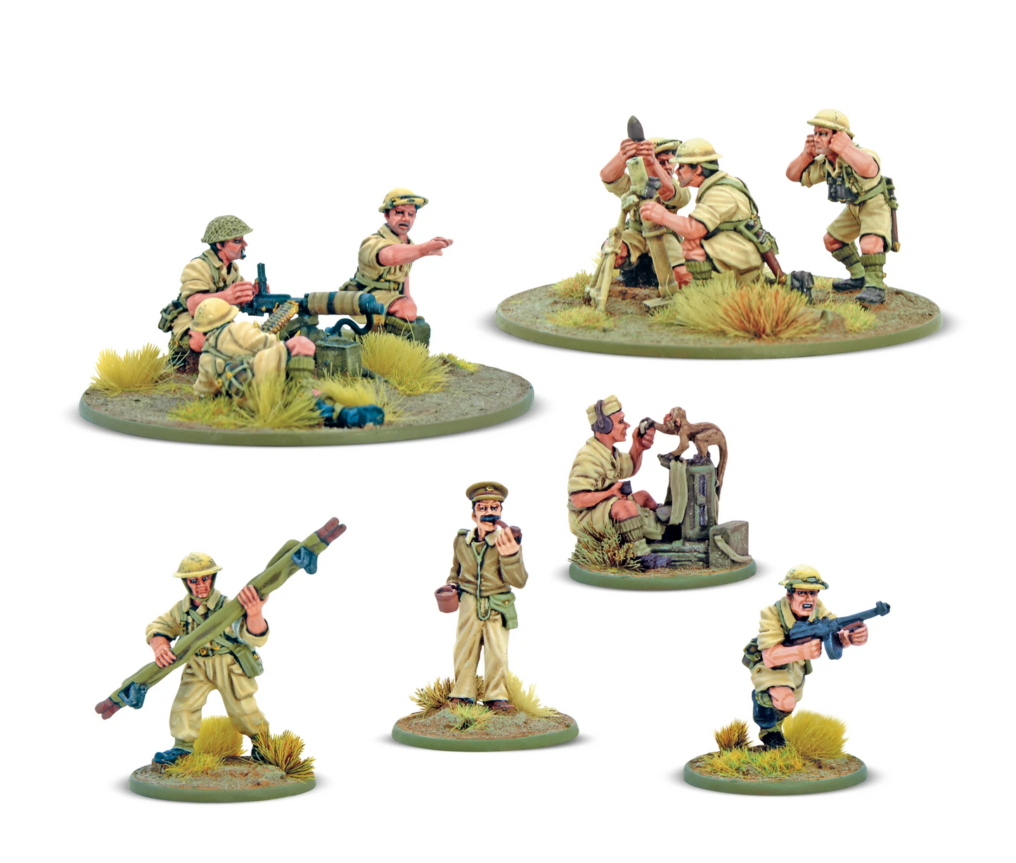 Bolt Action: 8th Army Support Group (HQ, Mortar & MMG)