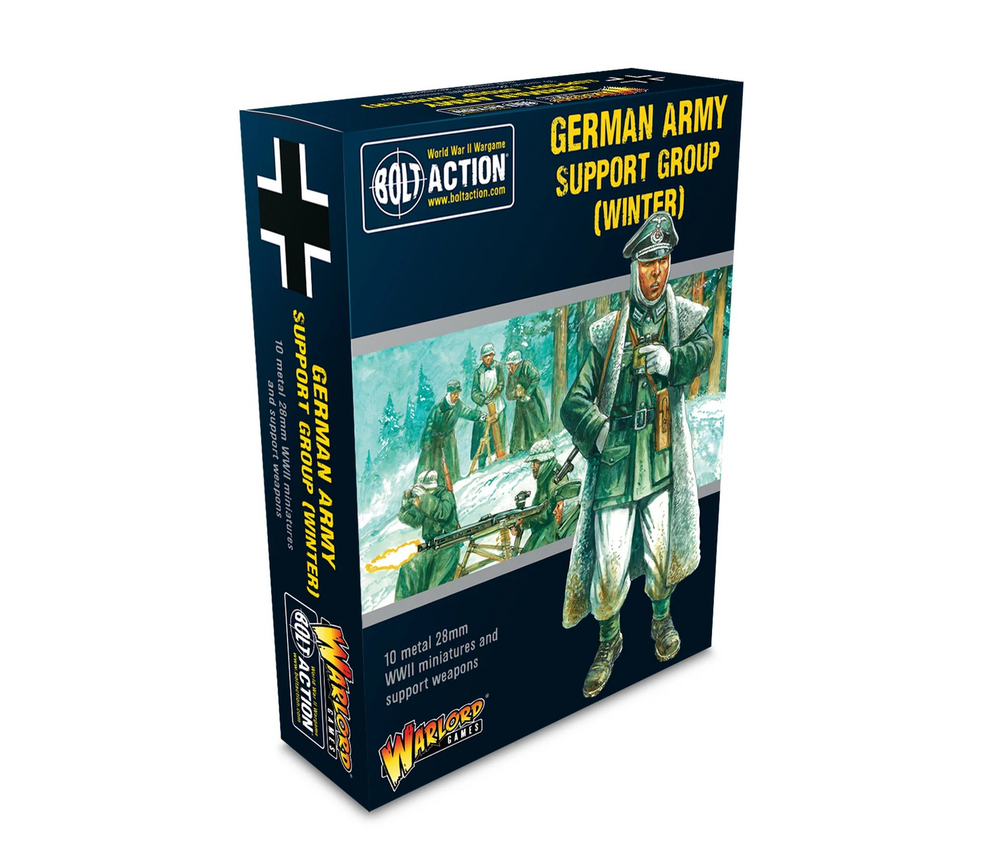 Bolt Action: German Army (winter) Support Group (HQ, Mortar & MMG)