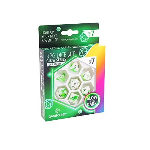 Gamegenic GLOW Series Toxic Stones RPG Dice Set