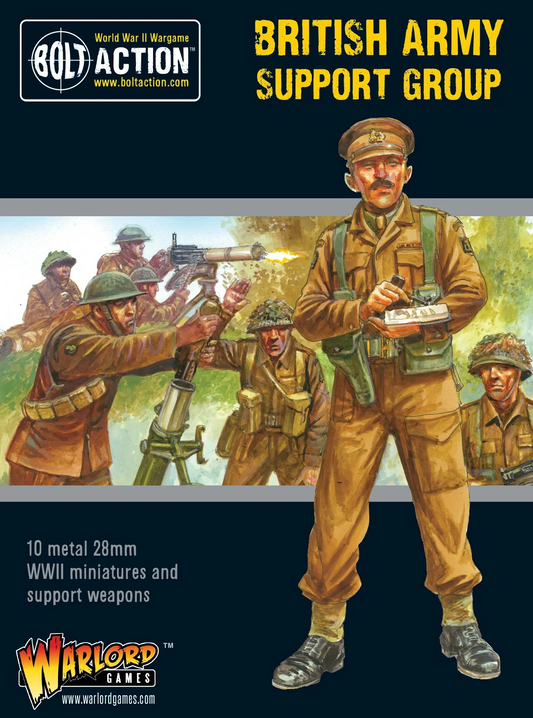 Bolt Action: British Army Support Group (HQ, Mortar & MMG)