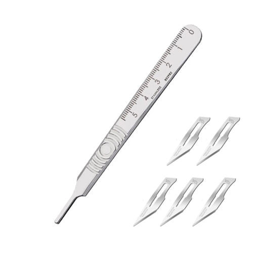 Modelcraft Swann Morton Scalpel Handle & 5 10A Blades