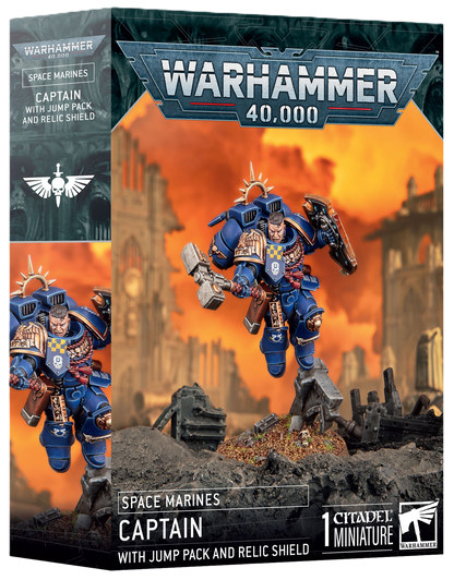 Warhammer 40K Space Marines Captain with Jump Pack & Relic Shield