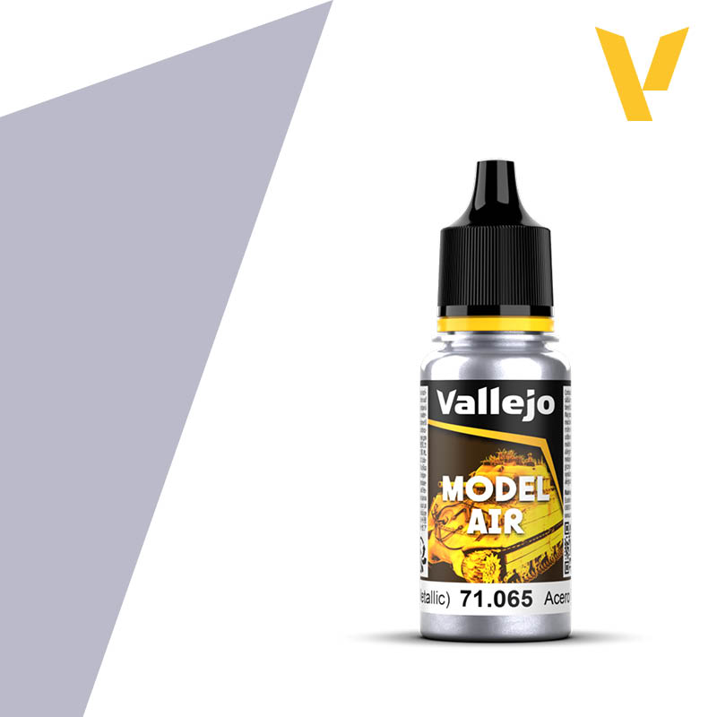 Vallejo Model Air 17ml - Steel (Metallic)