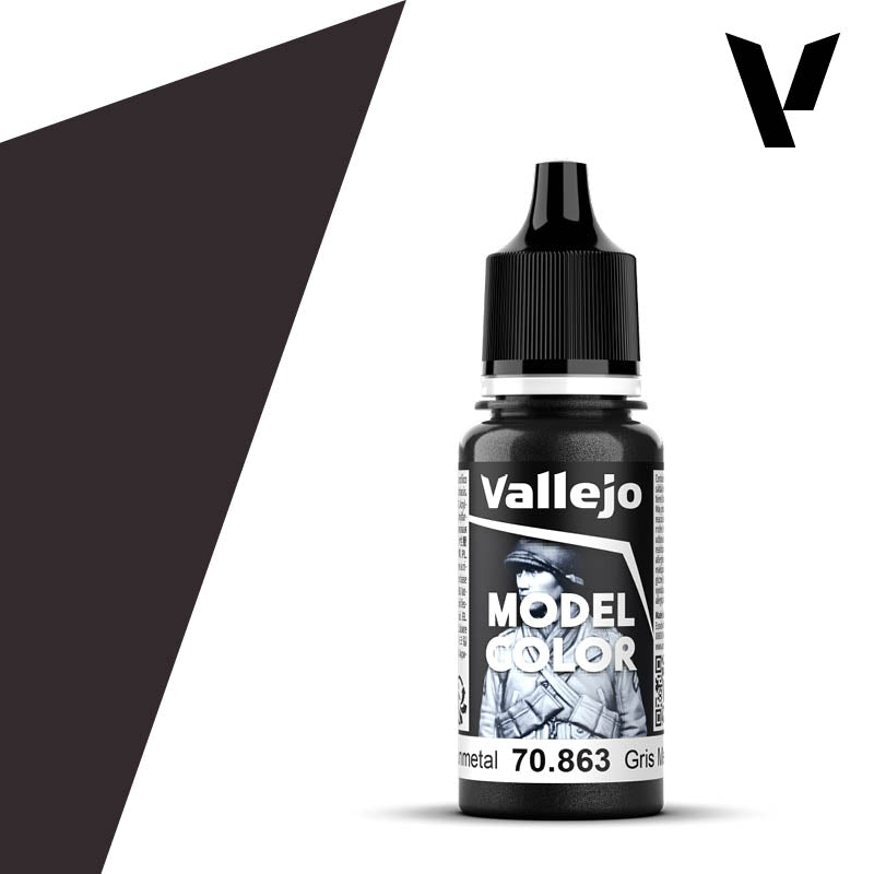 Vallejo Model Colour 17ml - Metallic Gunmetal Grey