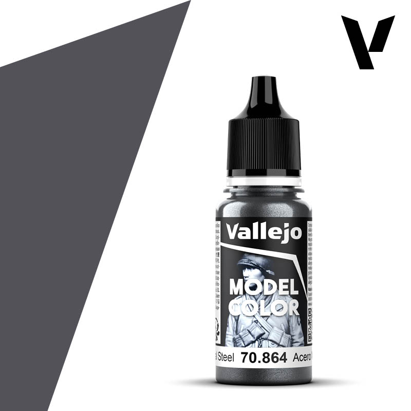 Vallejo Model Colour 17ml - Metallic Natural Steel